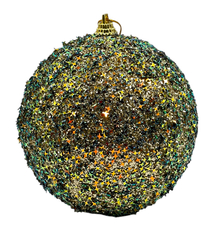 Шар елочный Christmasdeluxe в звездочках зеленый пенопласт, 10см