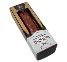 Колбаса Мушкино Трофейная с мясом оленя варено-копченая, 240г