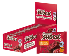 Пирожное протеиновое Fitness Shock брауни вишня с шоколадом, 50г x 12 шт