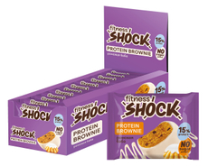 Пирожное протеиновое Fitness Shock Брауни с ромовой бабой, 50г х 12 шт