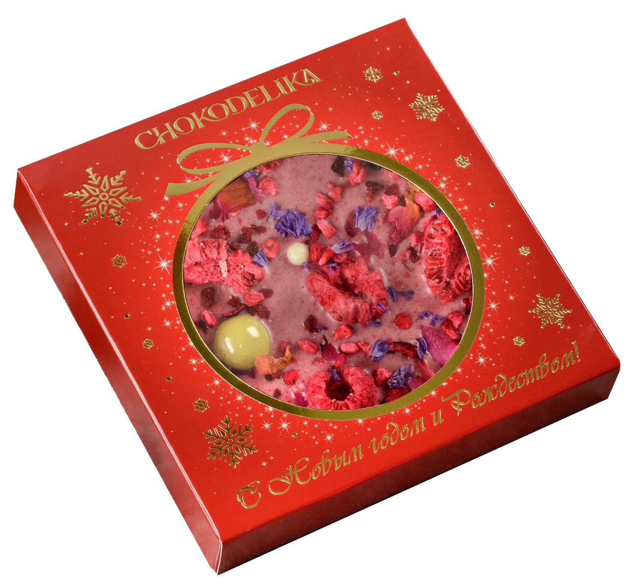 Шоколад Chokodelika молочный малина с вишней и зеленым чаем, 75г