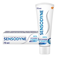 Зубная паста Sensodyne Восстановление и защита для чувствительных зубов с кальцием и фтором, 75мл