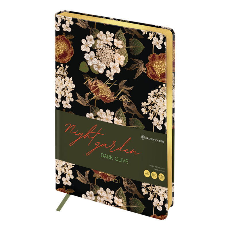 Изображение товара Еженедельник недатированный NIGHT GARDEN A5 136Л GREENWICH стильный и практичный