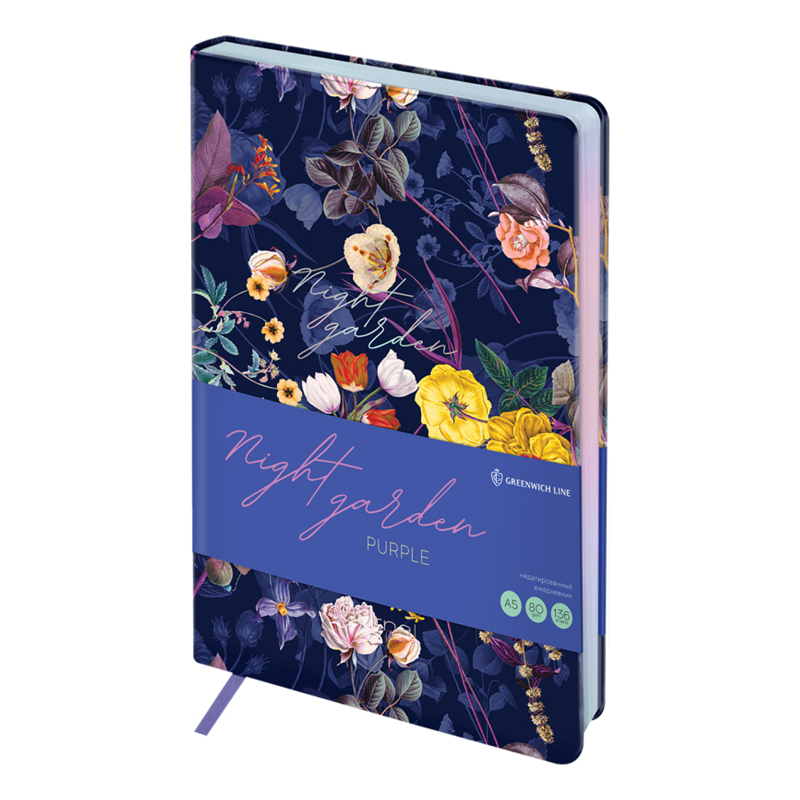 Изображение товара Ежедневник Greenwich Line Night Garden Purple А5 136 листов недатированный