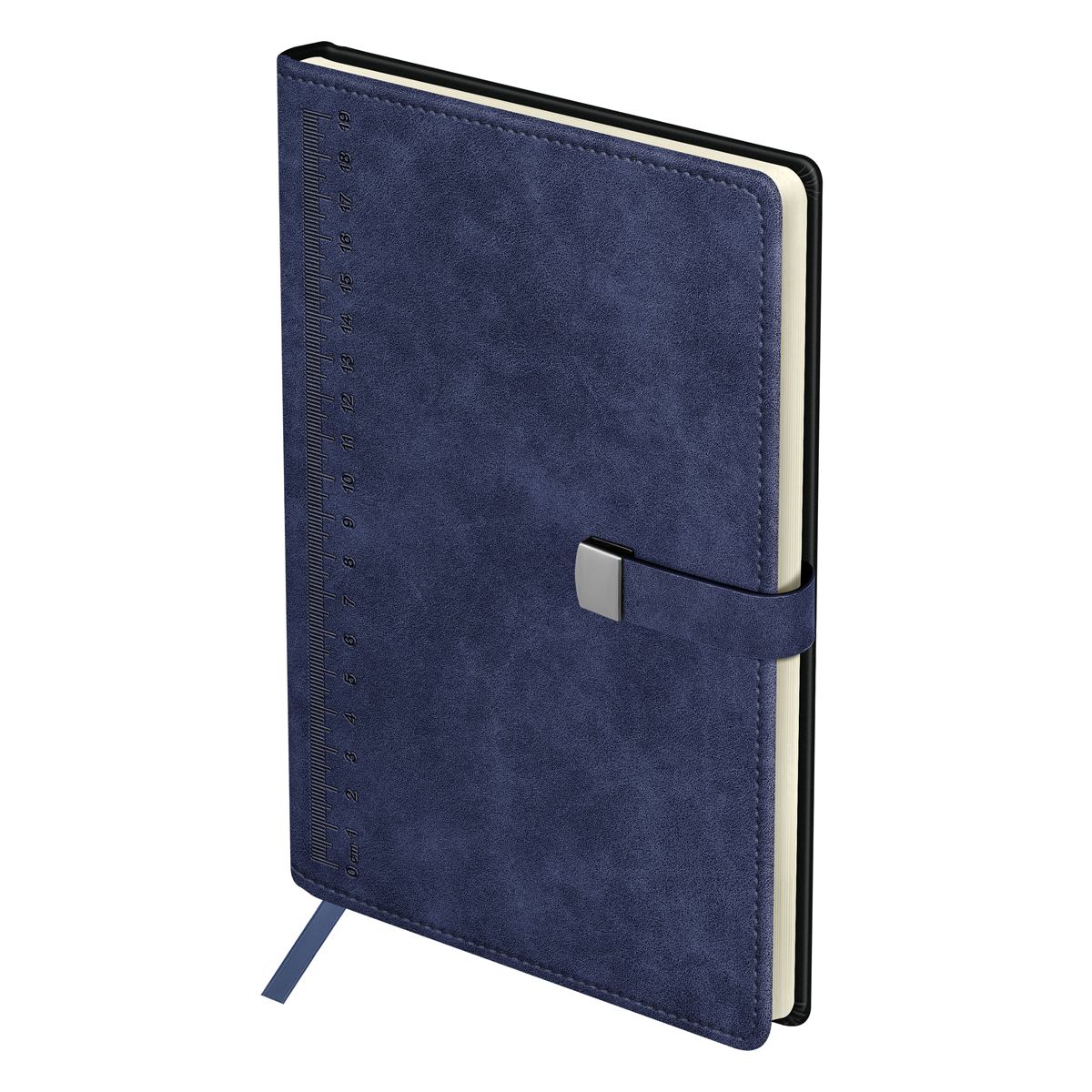 Изображение товара Ежедневник BG Scale Dark Blue А5 недатированный 136 л с экокожей и магнитной застёжкой