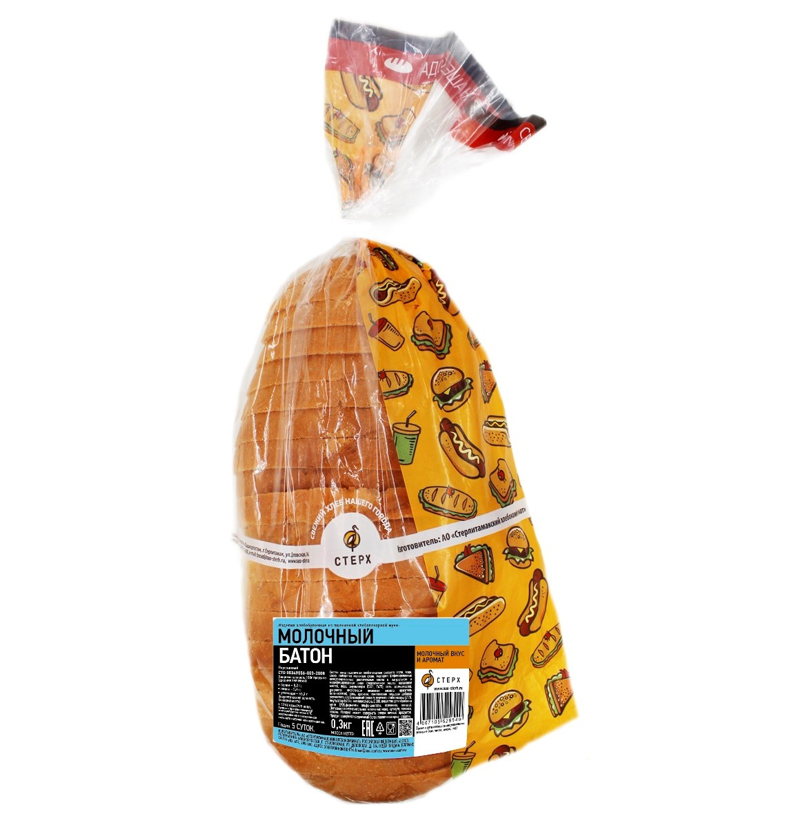 Батон Стерх Молочный нарезка, 300г