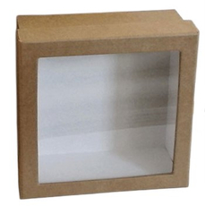 Короб подарочный Арт и Дизайн с окошком размер M, 23 x 23 x 13см