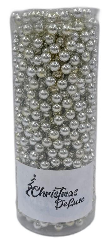 Бусы Christmasdeluxe серебряные, 10м