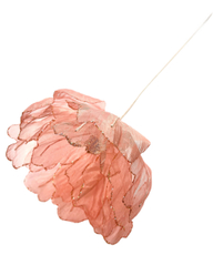 Цветок Christmasdeluxe розовый с золотом, 26см