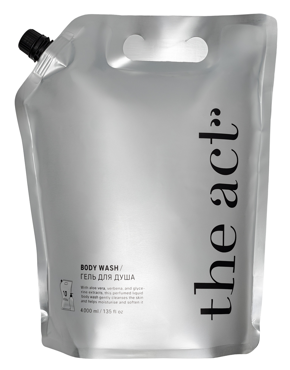 Изображение товара 4Л ГЕЛЬ Д/ДУША THE ACT АЛОЭ/ВЕРБЕНА РЕФИЛЛ ДОЙ-ПАК