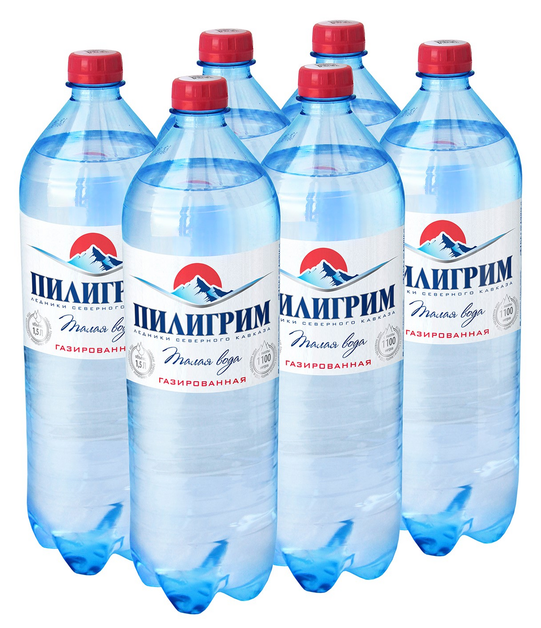 Вода Пилигрим минеральная природная газированная, 1.5л x 6 шт