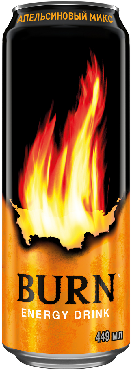 Напиток энергетический Burn Апельсиновый микс, 449мл