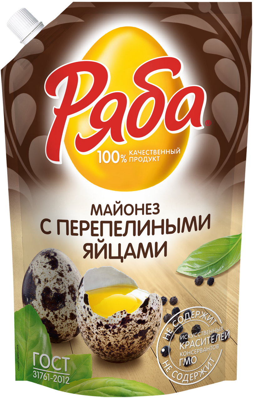 Майонез Ряба с перепелиными яйцами 50.5%, 530г