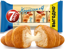 Круассан 7 Days с кремом со вкусом ваниль (4шт х 65г), 260г