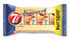 Круассан 7 Days с кремом со вкусом ваниль (4шт х 65г), 260г