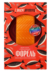 Форель Знаем плавали филе-кусок слабосоленая, 200г