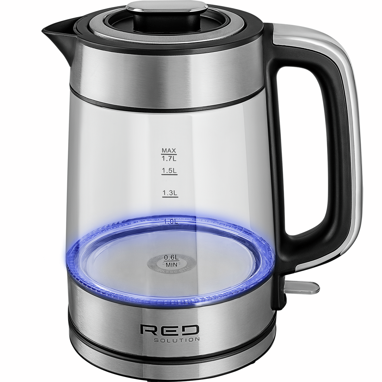 Чайник стеклянный Red Solution G104, 1.7л