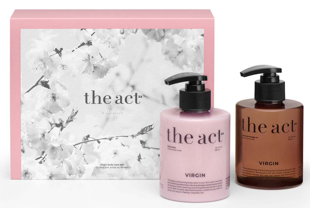 Изображение товара Подарочный набор The Act Virgin лосьон для тела и масло для тела 300 мл