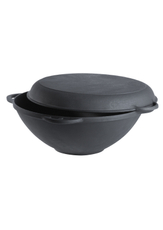 Казан стационарный Forester с крышкой-сковородой чугунный с жаростойким покрытием 9л, 18 х 39 х 39см