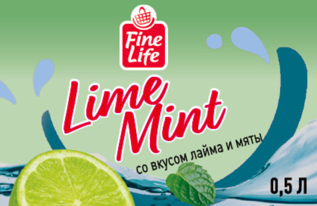 Изображение товара Fine Life Вода лайм и мята негазированная, 500мл