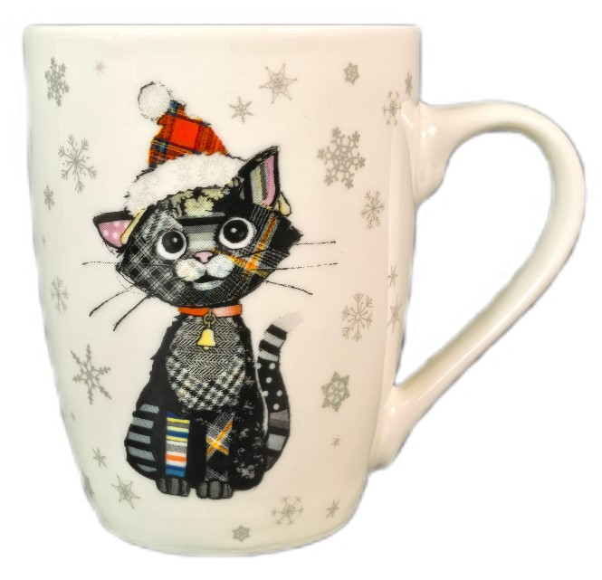 Изображение товара Кружка Korall Новогодний котенок 360мл для горячих и холодных напитков
