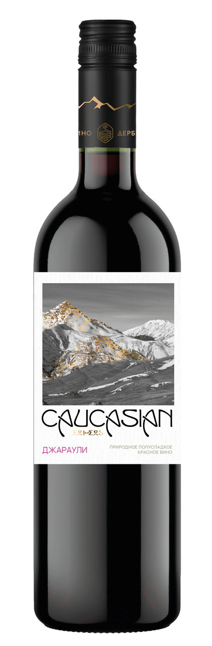 Изображение товара Красное полусладкое вино Caucasian Джараули 0.75л натуральное из Дагестана
