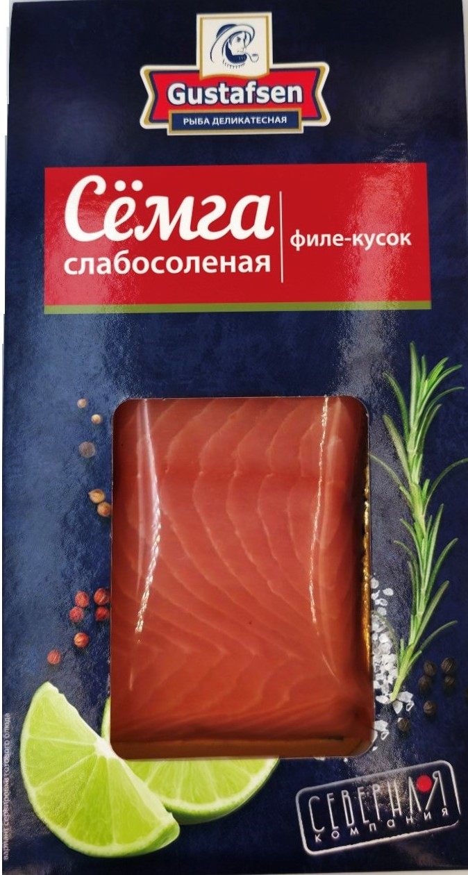 Изображение товара Семга Густавсен филе-кусок слабосоленая 180г Россия