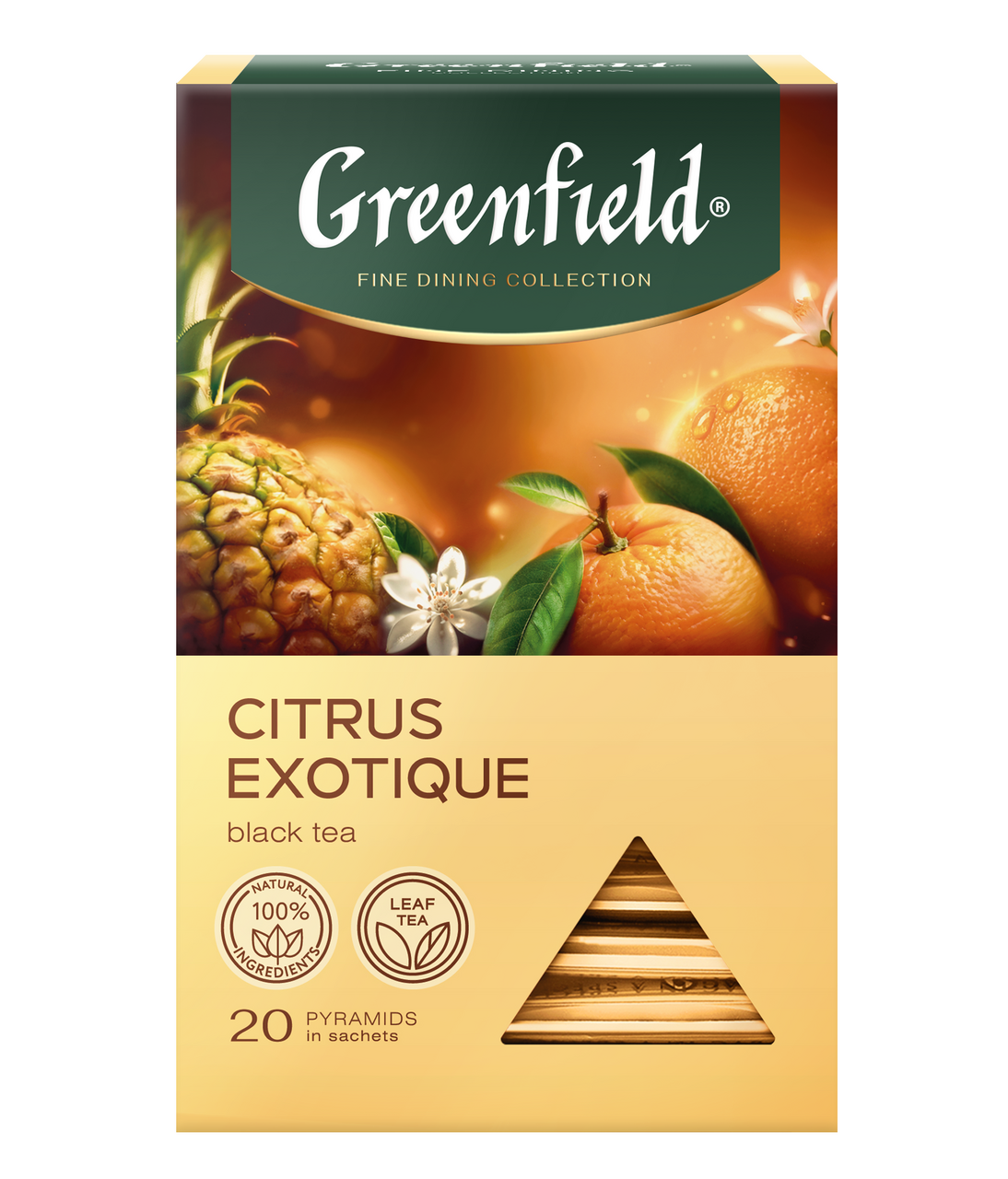Изображение товара Чай черный Greenfield Citrus Exotique 20 пирамидок 1.8г