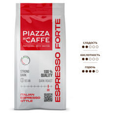Кофе Piazza del Caffe Espresso Forte зерновой, 230г