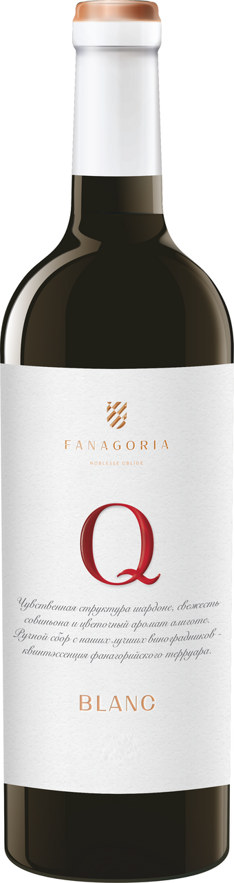 Изображение товара Вино Fanagoria Q Blanc белое сухое, 0.75л