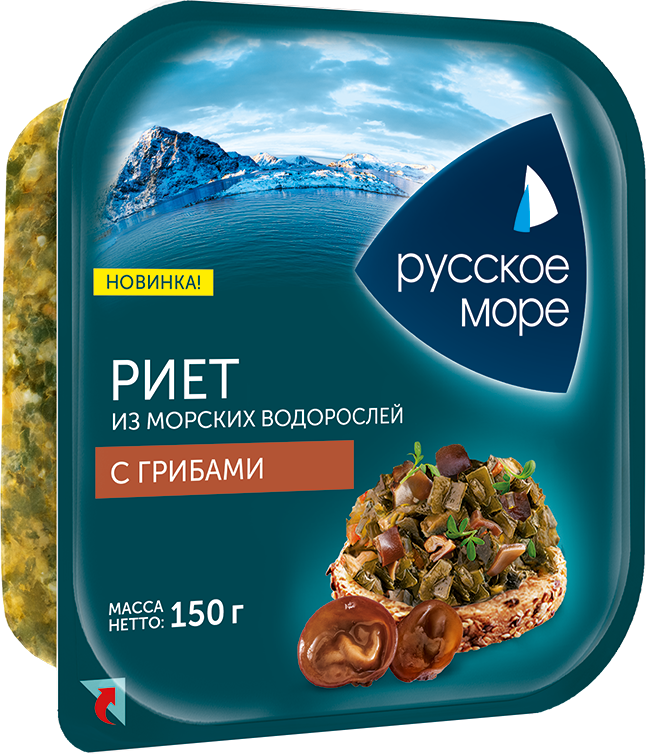 Риет Русское море из морских водорослей с грибами, 150г
