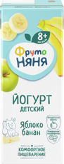 Йогурт питьевой ФрутоНяня яблоко и банан 2.5%, 200г