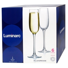 Набор бокалов для шампанского Luminarc Allegresse, 175мл х 6шт