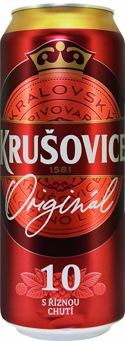 Изображение товара Пиво Krusovice Original 10, светлый лагер, 0.5л банка