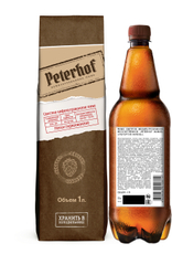 Пиво Peterhof Живое светлое нефильтрованное, 1л