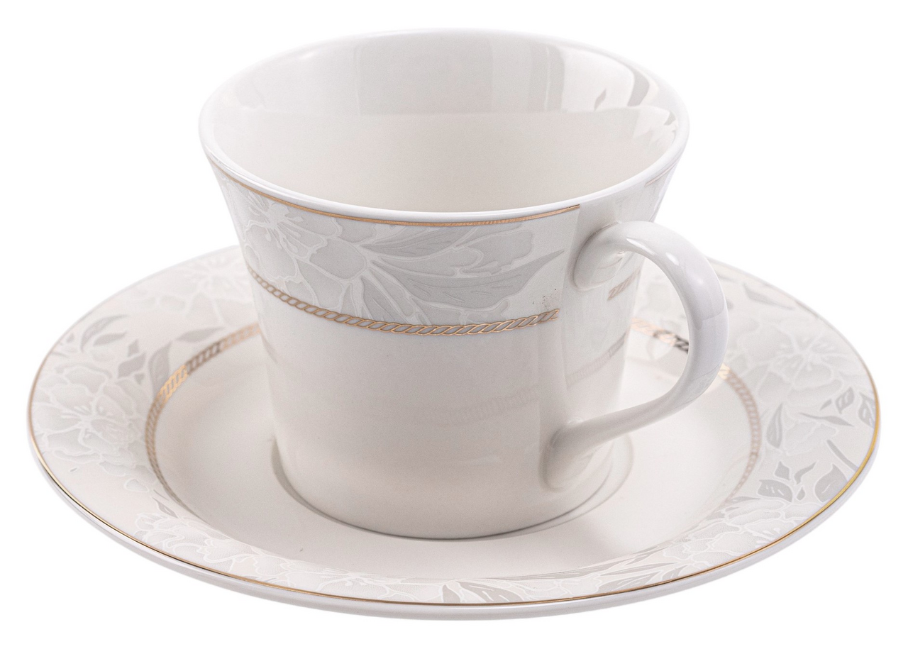 Изображение товара Чайная пара Fioretta Queen, 200 мл из тонкого фарфора для стильного чаепития