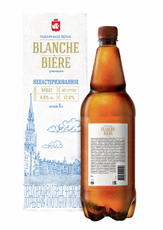 Пивной напиток Blanche Biere пшеничное белое светлое, 1л