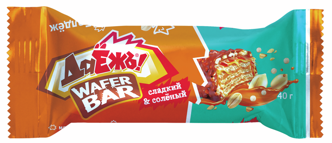 Конфета Даёжъ с карамелью, арахисом и солеными кранчи, 40г