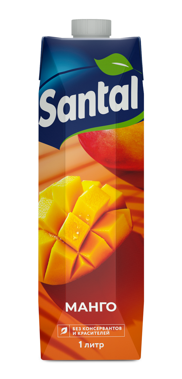 Изображение товара Нектар Santal Манго объем 1 литр для детского питания натуральный