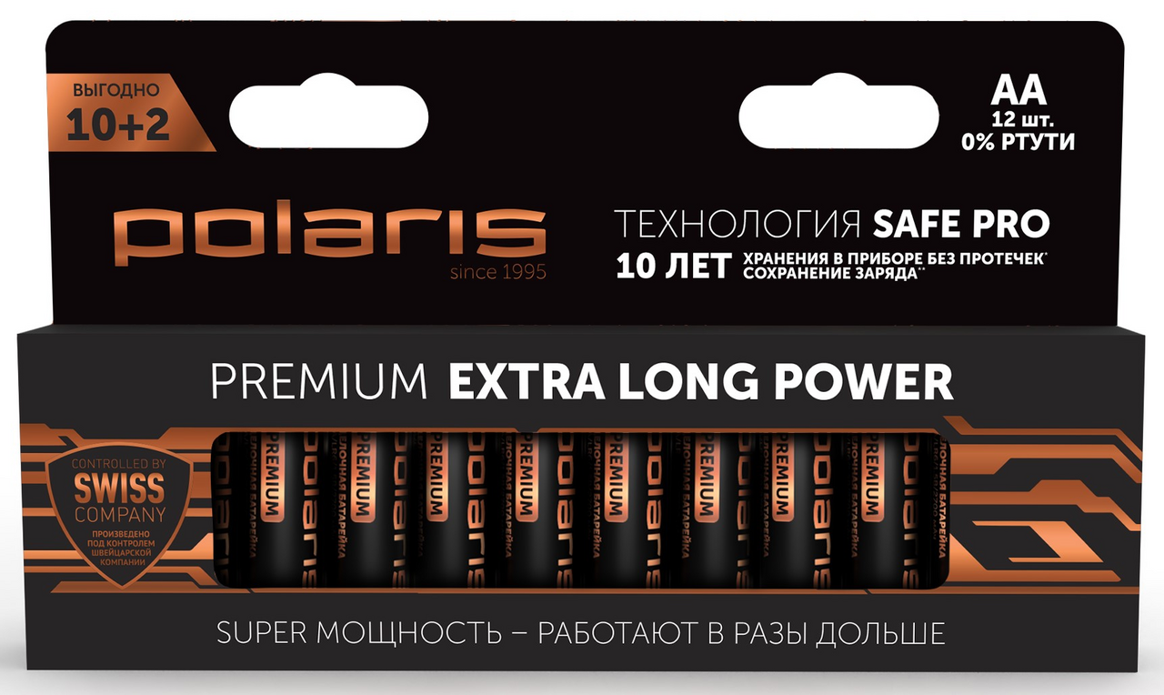 Батарейки Polaris PB АА, 12шт