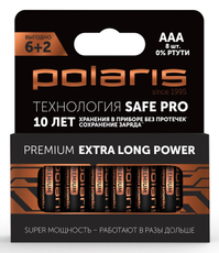 Батарейки Polaris PB ААА, 8шт