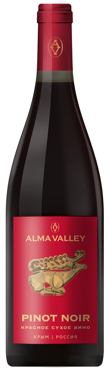 Изображение товара Вино Alma Valley Pinot Noir красное сухое 0.75л