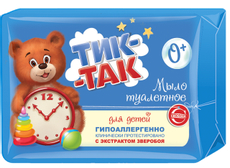 Мыло детское Тик-Так кусковое с экстрактом зверобоя 0+, 175г