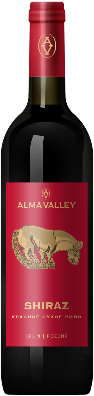 Изображение товара Вино Alma Valley Shiraz красное сухое, 0.75л