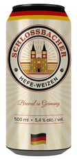 Пиво Schlossbacher Hefe-Weizen светлое нефильтрованное, 0.5л