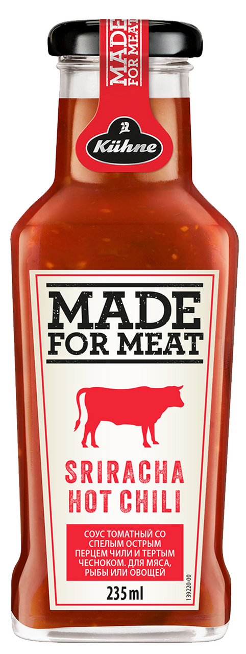 Соус Kuhne Sriracha томатный острый с перцем чили, 235мл