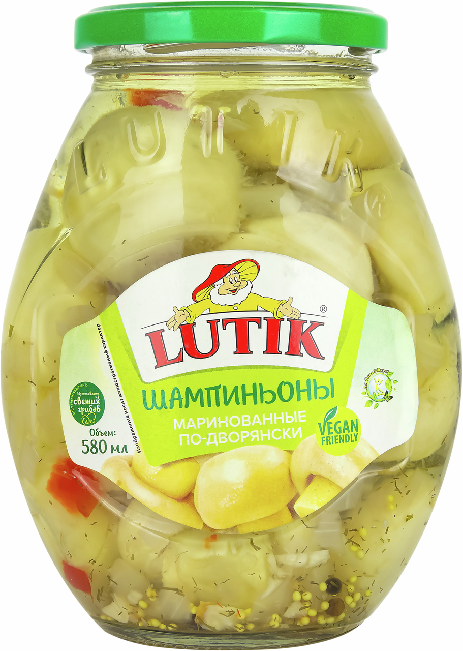 Шампиньоны Lutik маринованные по-дворянски, 580мл