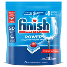 Таблетки для посудомоечных машин Finish Power, 50шт