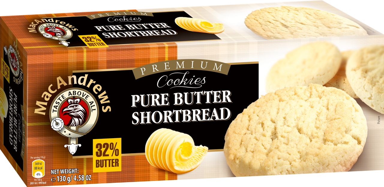 Печенье Macandrews сливочное Pure Butter Shortbread, 130г