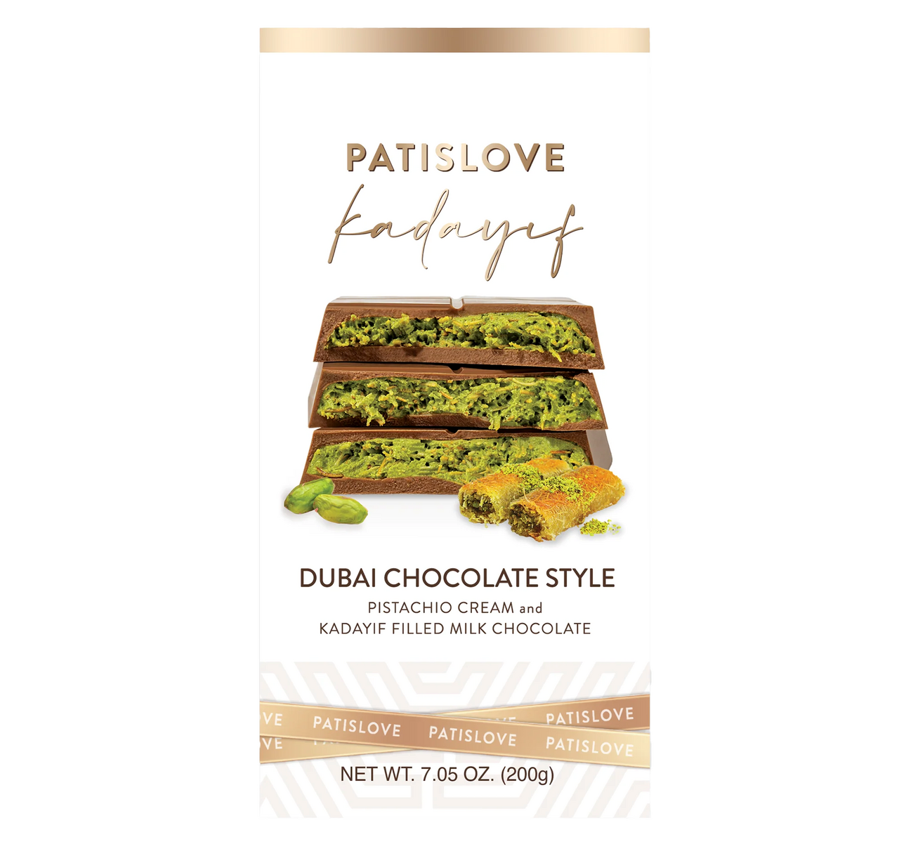 Шоколад Patislove Kadayif молочный дубайский, 200г